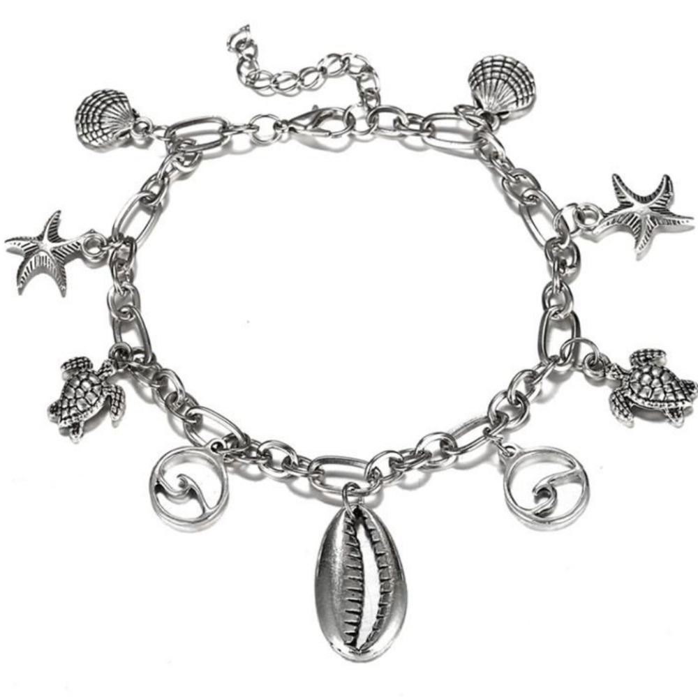 Beach charm silver fashion anklet - Picture 3 of 8